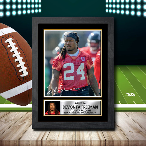 Devonta Freeman 1 printed autograph poster print
