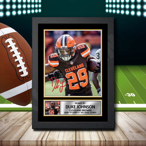Duke Johnson printed autograph poster print