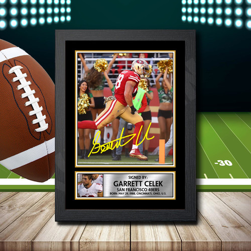 Garrett Celek printed autograph poster print