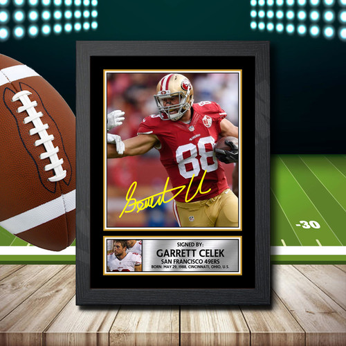 Garrett Celek 2 printed autograph poster print