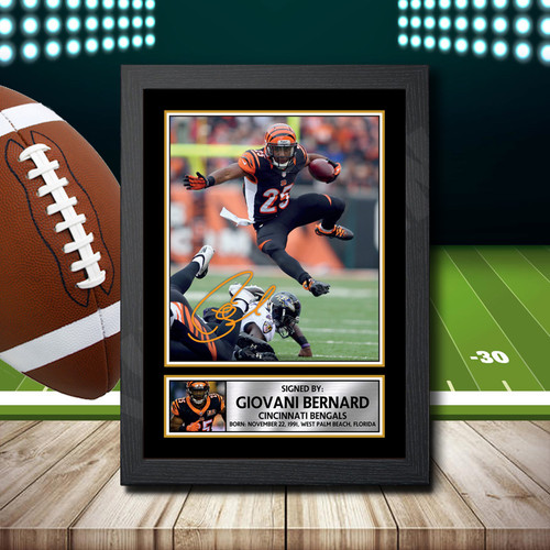 Giovani Bernard printed autograph poster print