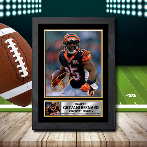 Giovani Bernard 2 printed autograph poster print