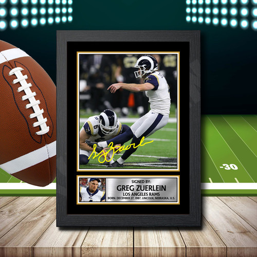 Greg Zuerlein Printed Autograph NFL Star Poster Print