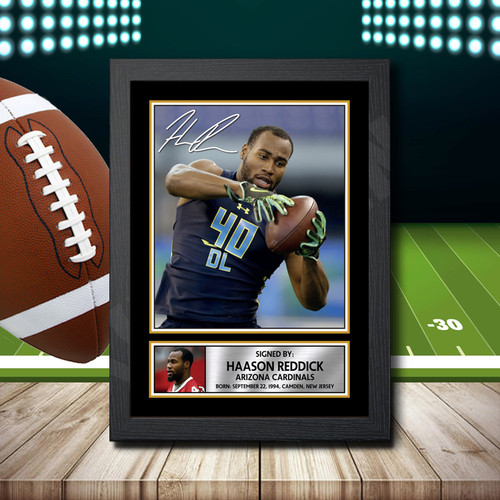 Haason Reddick 2 printed autograph poster print