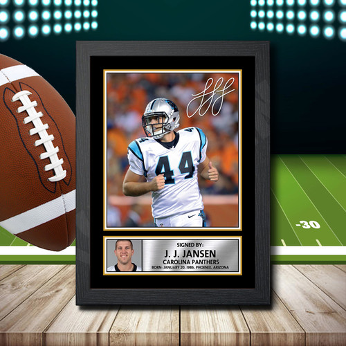 J. J. Jansen 1 Printed Autograph NFL Star Poster Print