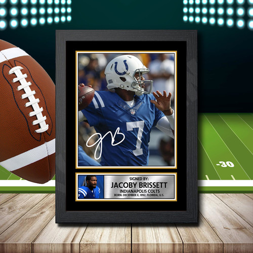 Jacoby Brissett printed autograph poster print
