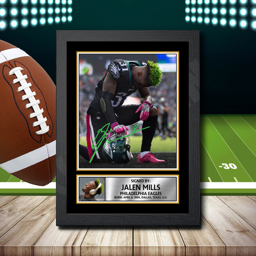 Jalen Mills 2 printed autograph poster print