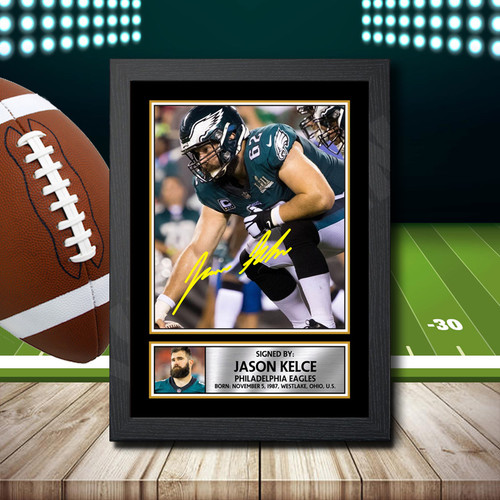 Jason Kelce 2 printed autograph poster print