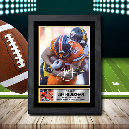 Jeff Heuerman 2 printed autograph poster print