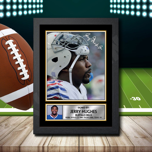 Jerry Hughes 2 printed autograph poster print