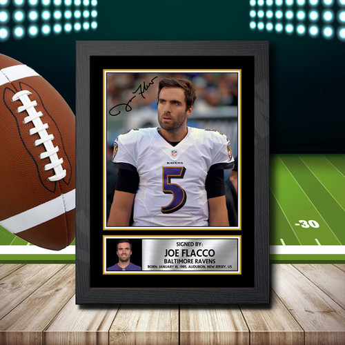 Joe Flacco 1 Printed Autograph NFL Star Poster Print