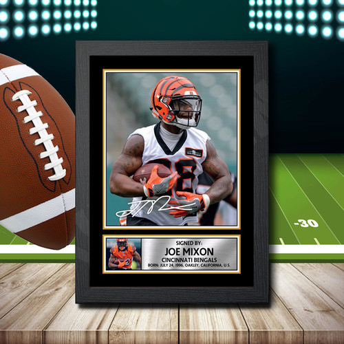 Joe Mixon 2 Printed Autograph NFL Star Poster Print