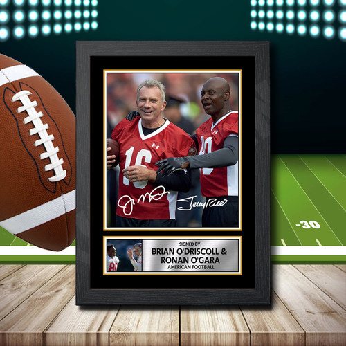 Joe Montana Jerry Rice 1 printed autograph poster print