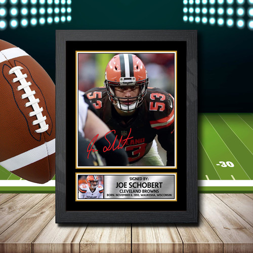Joe Schobert Printed Autograph NFL Star Poster Print