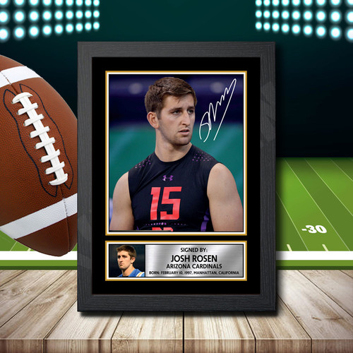 Josh Rosen 2 printed autograph poster print
