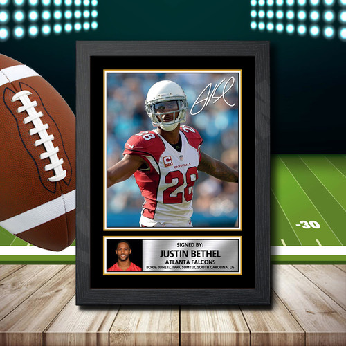 Justin Bethel 1 printed autograph poster print