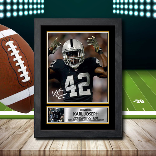 Karl 1 Printed Autograph NFL Star Poster Print