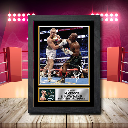 Floyd Mayweather Vs Conor Mcgregor 2 printed autograph poster print