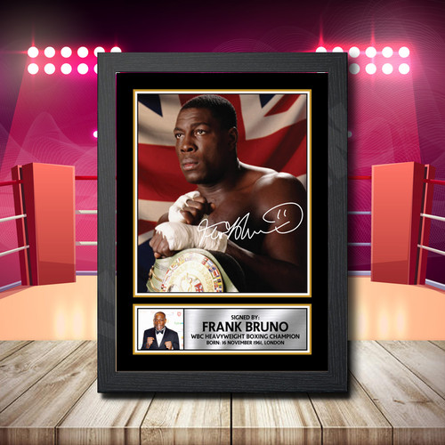 Frank Bruno 2 Boxing printed autograph poster print