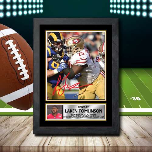 Laken Tomlinson printed autograph poster print