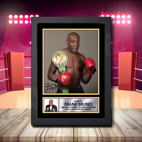 Frank Bruno Boxing printed autograph poster print