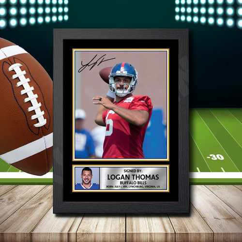Logan Thomas 1 printed autograph poster print