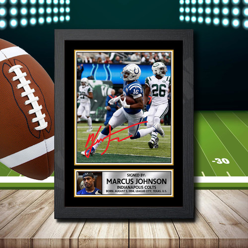 Marcus Johnson printed autograph poster print