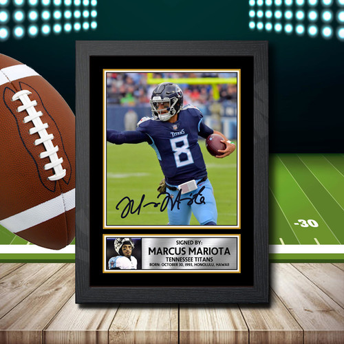 Marcus Mariota printed autograph poster print