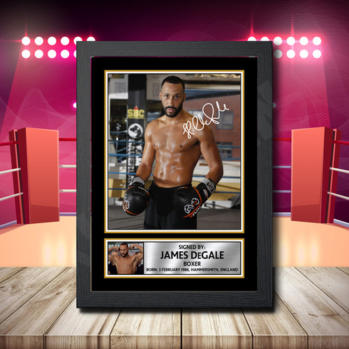 James Degale printed autograph poster print