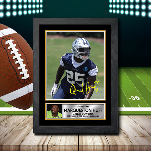 Marqueston Huff printed autograph poster print