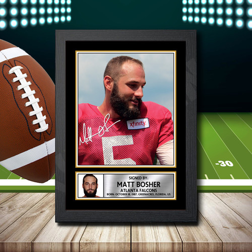 Matt Bosher 2 printed autograph poster print