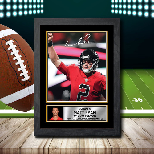 Matt Ryan 1 printed autograph poster print