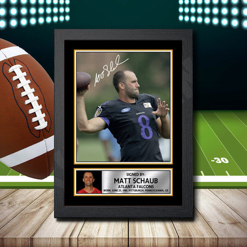 Matt Schaub 2 printed autograph poster print