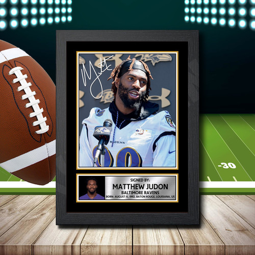 Matthew Judon 1 printed autograph poster print