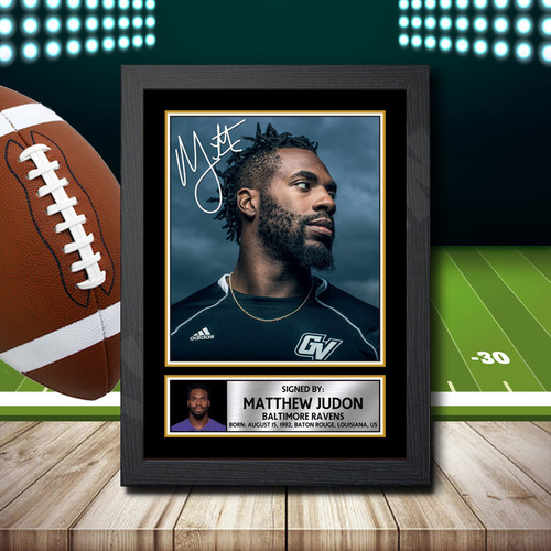 Matthew Judon 2 printed autograph poster print