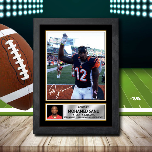 Mohamed Sanu 1 printed autograph poster print
