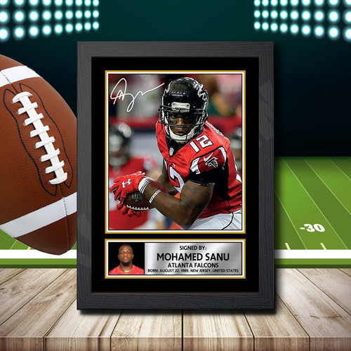 Mohamed Sanu 2 printed autograph poster print