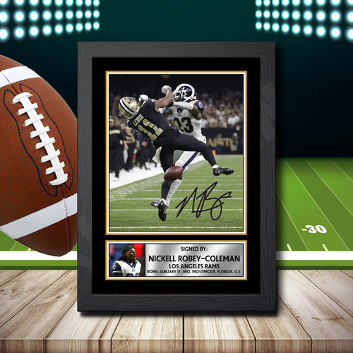 Nickell Robey-Coleman printed autograph poster print