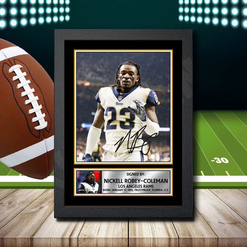 Nickell Robey-Coleman 2 printed autograph poster print
