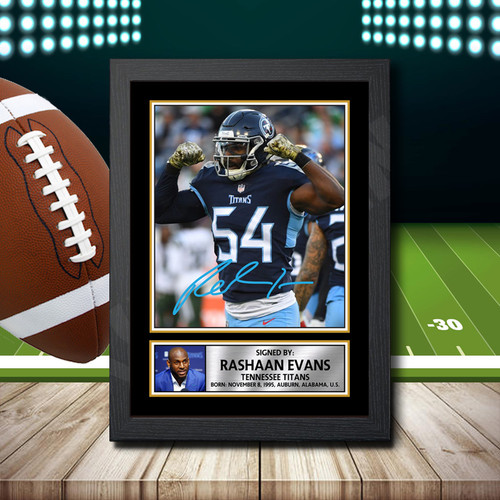 Rashaan Evans 2 printed autograph poster print