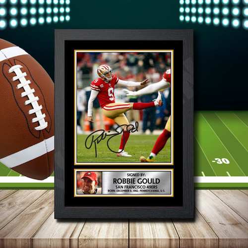 Robbie Gould printed autograph poster print