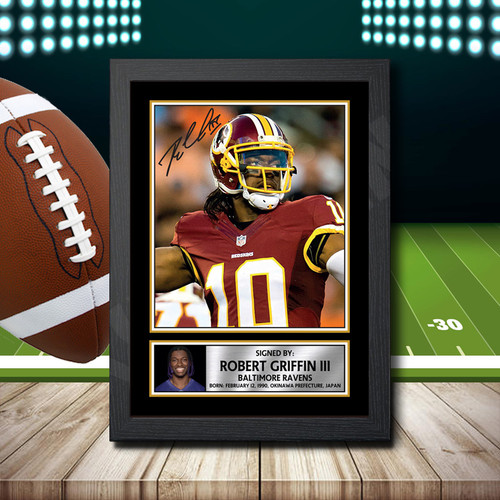 Robert Griffin Iii 2 printed autograph poster print