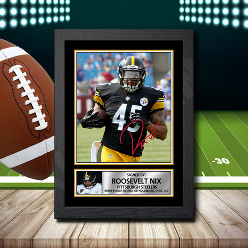 Roosevelt Nix 2 printed autograph poster print