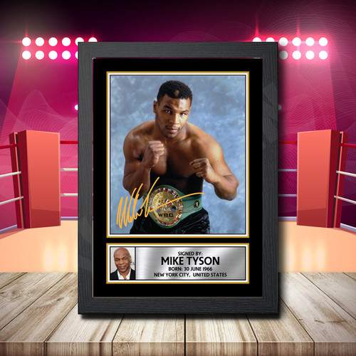 Mike Tyson Heavyweight Boxing Champion printed autograph poster print