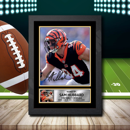 Sam Hubbard printed autograph poster print