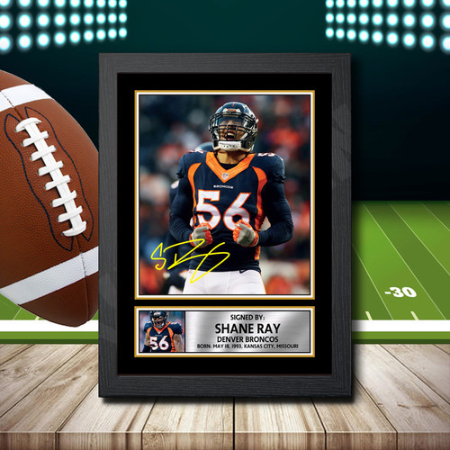Shane Ray 2 printed autograph poster print