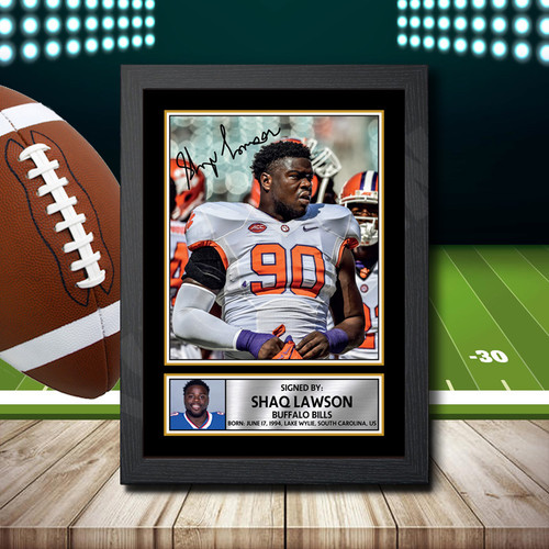 Shaq Lawson 2 printed autograph poster print