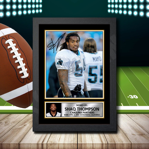 Shaq Thompson 2 printed autograph poster print