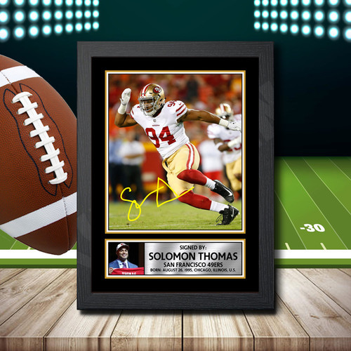 Solomon Thomas printed autograph poster print