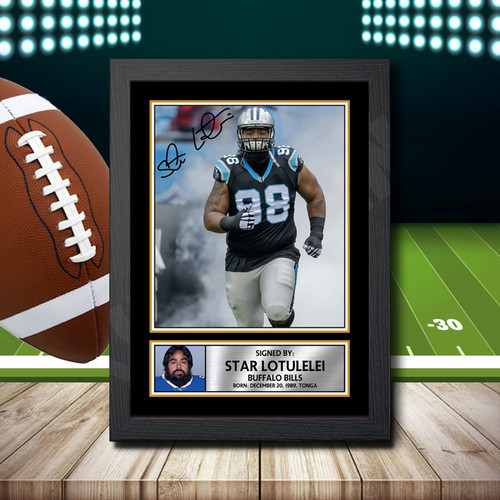 Star Lotulelei 2 printed autograph poster print